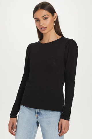 Goldie LONG SLEEVE PUFF SHOULDER TEE - Premium Shirts & Tops at Lonnys NY - Just $125! Shop Womens clothing now 