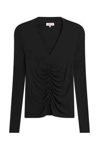 Goldie Fortuna Ruched V Neck Shirt