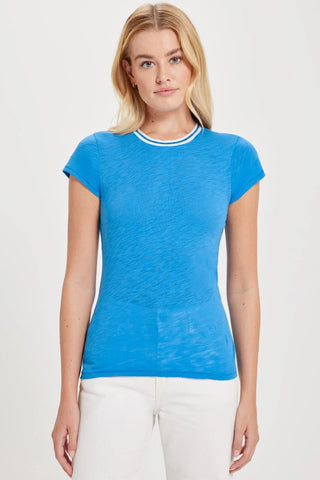 Goldie Metallic Trim Ringer Tee - Premium Shirts & Tops at Lonnys NY - Just $105! Shop Womens clothing now 