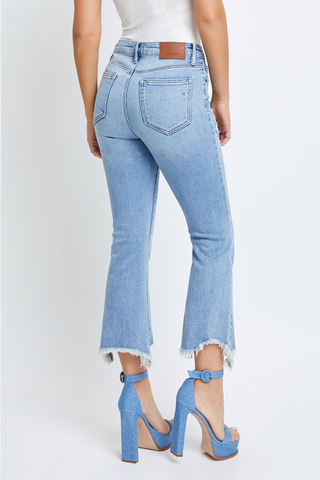 Hidden Happi Crop Flare Chewed Hem Jeans - Premium Jeans from Hidden Jeans - Just $91! Shop now 