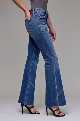 Hidden Happi Seam Detail Low Rise Flare