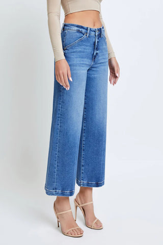 Hidden Jeans Nori Cropped Wide Leg Trouser - Premium clothing at Lonnys NY - Just $88! Shop Womens clothing now 