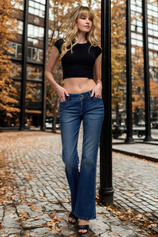 Hidden Low Rise Ryan Double Waistband Bootcut Jeans