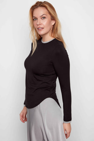 ILTM Alaia Contrast Long Sleeve Crewneck - Premium clothing at Lonnys NY - Just $113! Shop Womens clothing now 