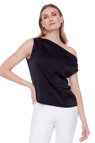 ILTM Lily Satin Asymmetrical Top - Premium clothing at Lonnys NY - Just $81! Shop Womens clothing now 