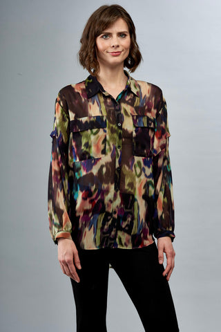 Insight NY Georgette Printed Blouse - Premium clothing at Lonnys NY - Just $98! Shop Womens clothing now 