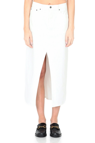 Fidelity Denim Maxine Skirt - White - Premium Jeans at Lonnys NY - Just $147! Shop Womens clothing now 