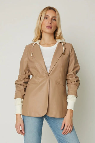 JS71 Denise Faux Leather Blazer Jacket - Premium clothing at Lonnys NY - Just $260! Shop Womens clothing now 