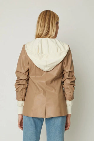 JS71 Denise Faux Leather Blazer Jacket - Premium clothing at Lonnys NY - Just $260! Shop Womens clothing now 