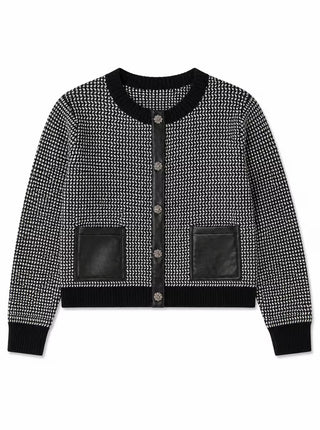 J Society Stone Button Trim Cardigan