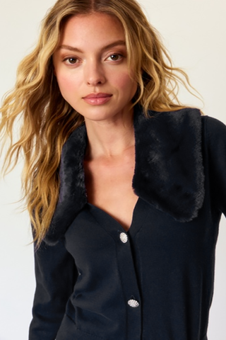 J. Society Faux Fur Cardi - Premium clothing at Lonnys NY - Just $173! Shop Womens clothing now 