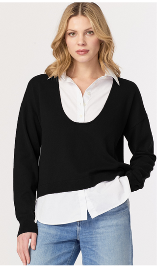 J. Society U Neck 2fer Sweater