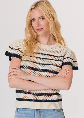 J. Society Open Stitch Flutter Sleeve Sweater