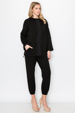 Joh Kari Pointe Knit Hoodie Jacket