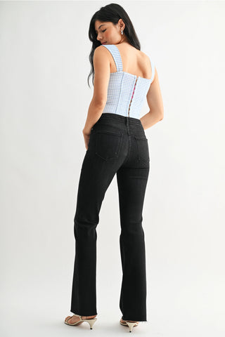Just Black Scissor Cut Flare Jeans