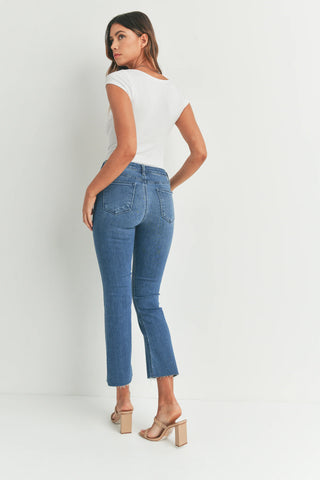 Just Black Denim Tonal Crop Flare Jeans - Premium clothing at Lonnys NY - Just $90! Shop Womens clothing now 