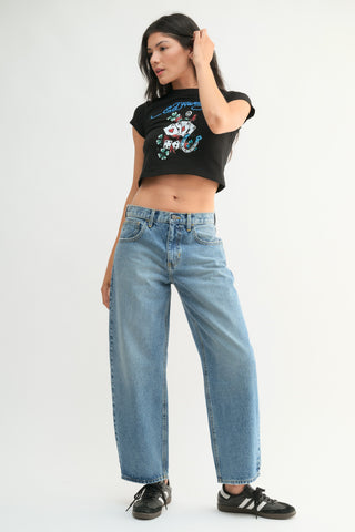 Just USA Denim Barrel Jeans - Premium clothing at Lonnys NY - Just $100! Shop Womens clothing now 