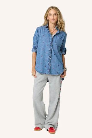 Kerri Rosenthal Mia Tiny Hearts Denim Shirt