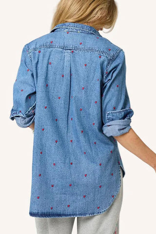 Kerri Rosenthal Mia Tiny Hearts Denim Shirt