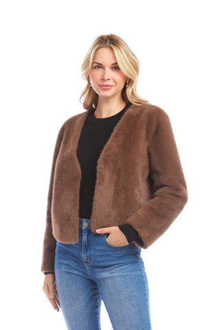 Karen Kane Reversible Faux Fur Jacket