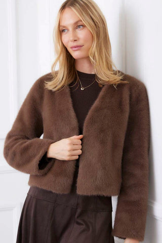Karen Kane Reversible Faux Fur Jacket