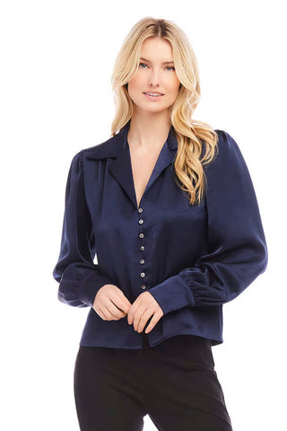 Karen Kane Shirred Blouse - Premium clothing at Lonnys NY - Just $168! Shop Womens clothing now 