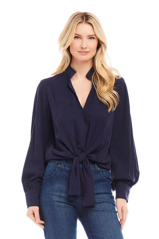 Karen Kane Tie Front Blouse - Premium clothing at Lonnys NY - Just $148! Shop Womens clothing now 