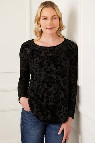 Karen Kane Velvet Burnout Top - Premium clothing at Lonnys NY - Just $98! Shop Womens clothing now 