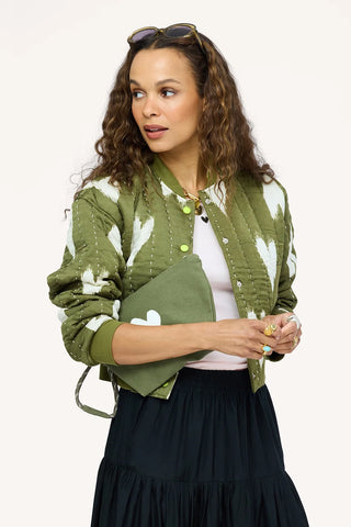 Kerri Rosenthal Ikat Heart Bomber Jacket