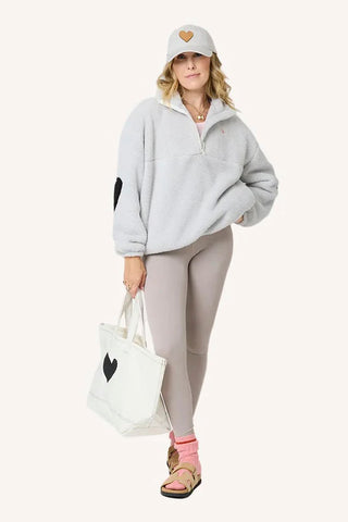 Kerri Rosenthal Imperfect Leather Heart Patch Hat