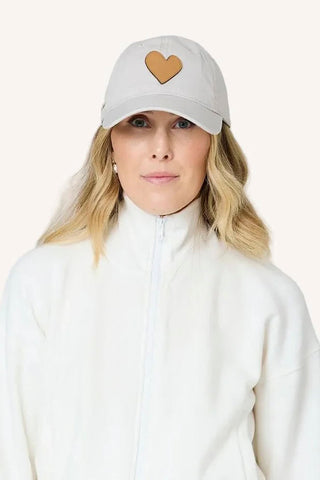 Kerri Rosenthal Imperfect Leather Heart Patch Hat