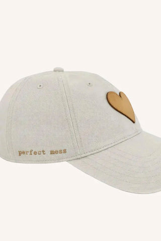 Kerri Rosenthal Imperfect Leather Heart Patch Hat