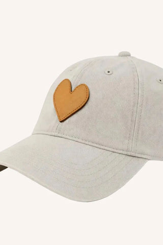 Kerri Rosenthal Imperfect Leather Heart Patch Hat