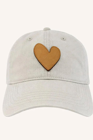 Kerri Rosenthal Imperfect Leather Heart Patch Hat