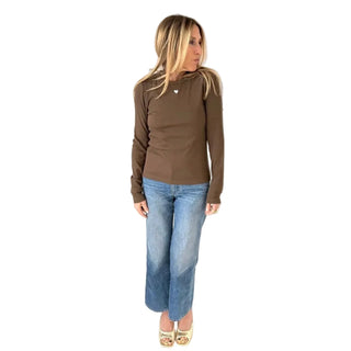 Kerri Rosenthal Long Sleeve Ribbed Tee