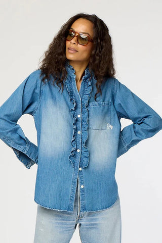 Kerri Rosenthal Molly Denim Shirt - Premium clothing at Lonnys NY - Just $248! Shop Womens clothing now 