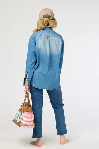 Kerri Rosenthal Molly Denim Shirt - Premium clothing at Lonnys NY - Just $248! Shop Womens clothing now 