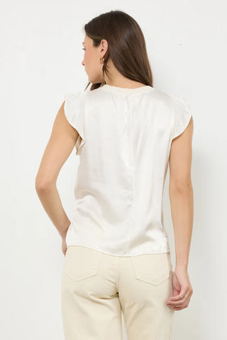 LA Made Finn Crew Neck Satin Top