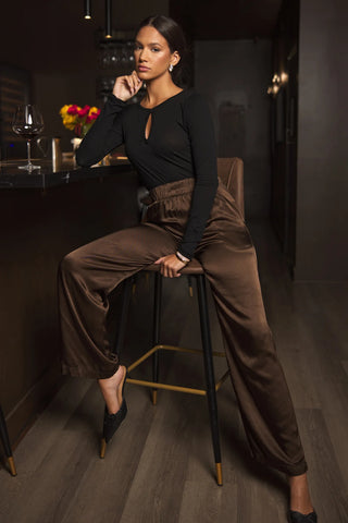 LA Made Florian Long Sleeve Keyhole Tee