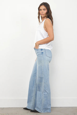 LA Made Lila Satin V Neck Tank Top