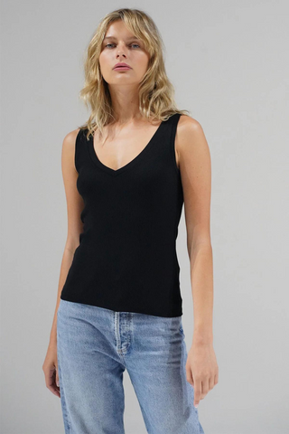 LNA Ribbed V Slim Tank - Premium Shirts & Tops at Lonnys NY - Just $66! Shop Womens clothing now 