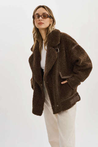 Lamarque Badu Oversized Sherpa Coat