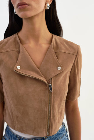 Lamarque Kirsi Cropped Suede Jacket