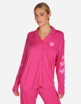 Lauren Moshi Alison Butterfly Heart Pajama Sets