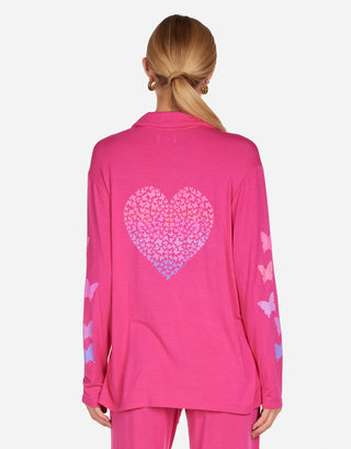 Lauren Moshi Alison Butterfly Heart Pajama Sets