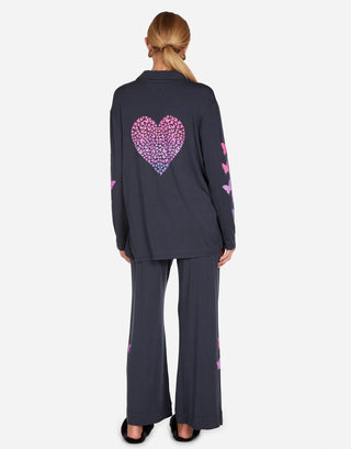 Lauren Moshi Alison Butterfly Heart Pajama Sets