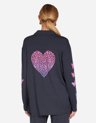 Lauren Moshi Alison Butterfly Heart Pajama Sets