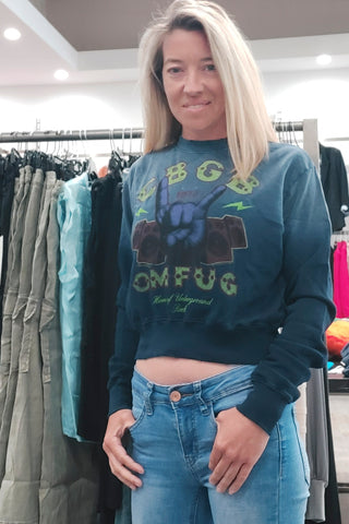 Lauren Moshi CBGB Rock Hand Pullover - Premium sweatshirt at Lonnys NY - Just $189! Shop Womens clothing now 