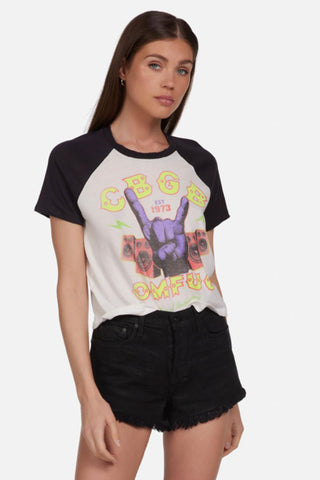 Lauren Moshi CBGB Rock Hand Cropped Tee - Premium Shirts & Tops at Lonnys NY - Just $114! Shop Womens clothing now 