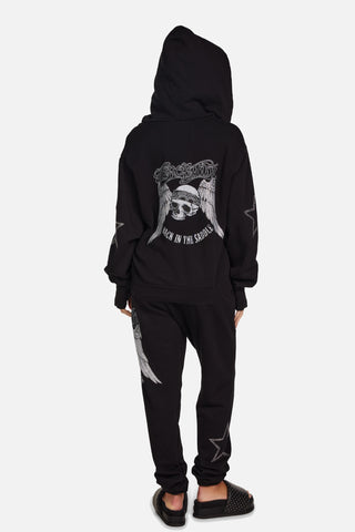 Lauren Moshi Hezly Crystal Aerosmith Hoodie